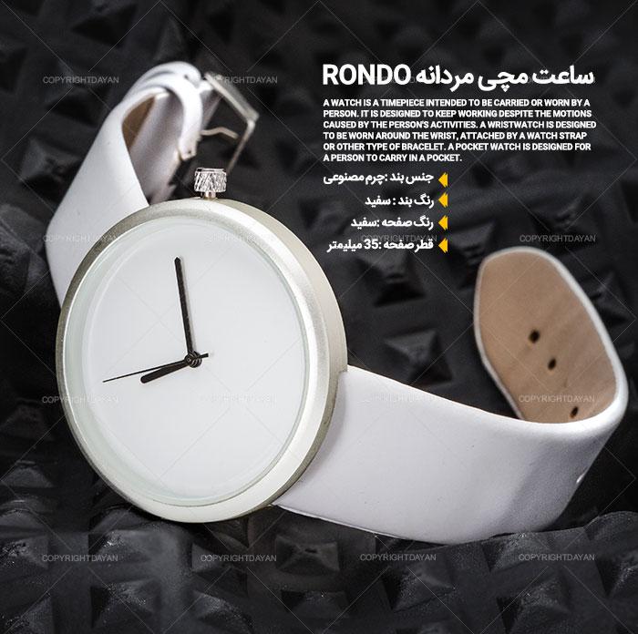 ساعت مچی مردانه Rondo روندو (سفید)