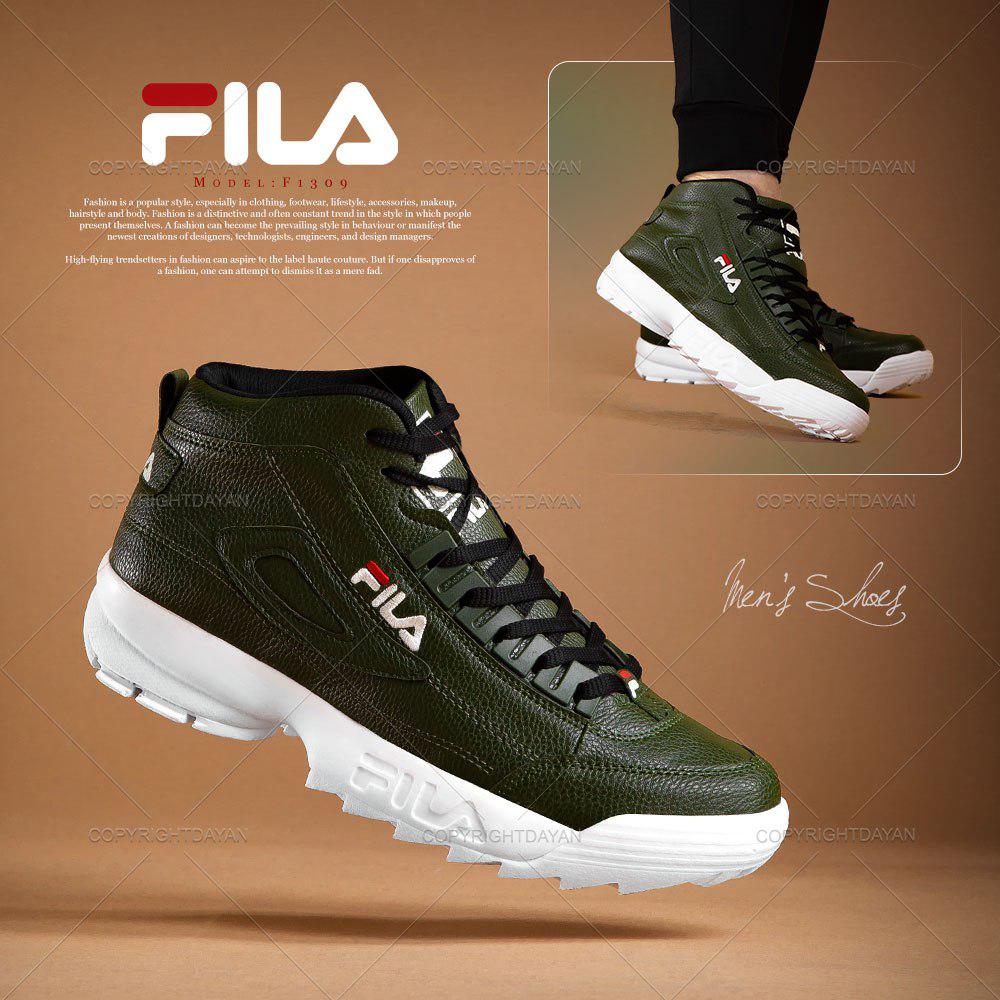 کفش ساقدار مردانه Fila مدل F1309 (سبز)