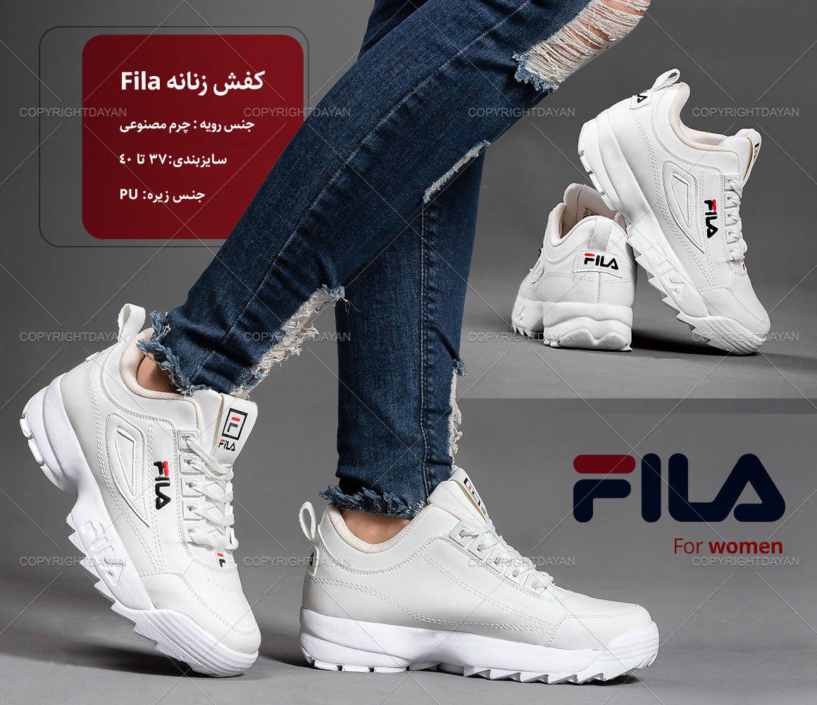 کفش زنانه Fila مدل V1169 (تمام سفید)
