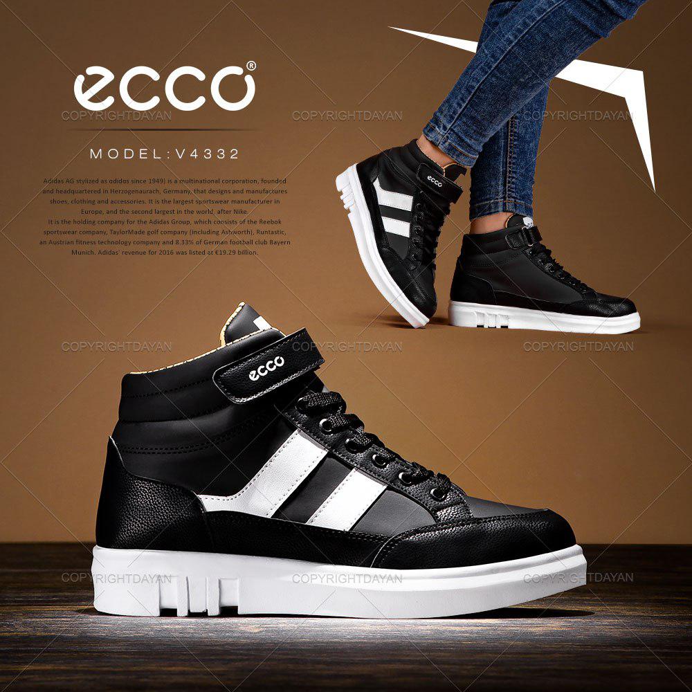کفش ساقدار زنانه Ecco مدل V4332 (مشکی سفید)