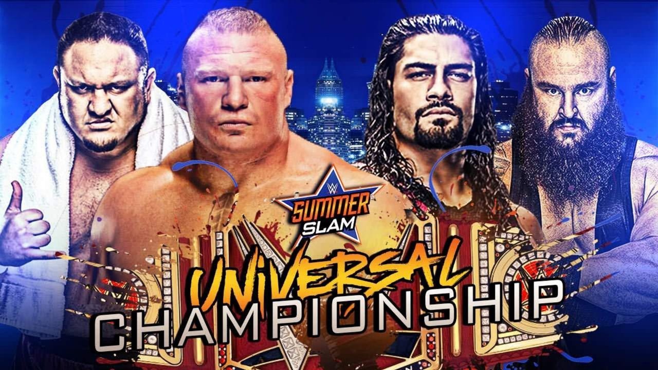 مسابقات WWE | ساموآ جو vs رومن رینز vs بران استرومن vs براک لزنر 1