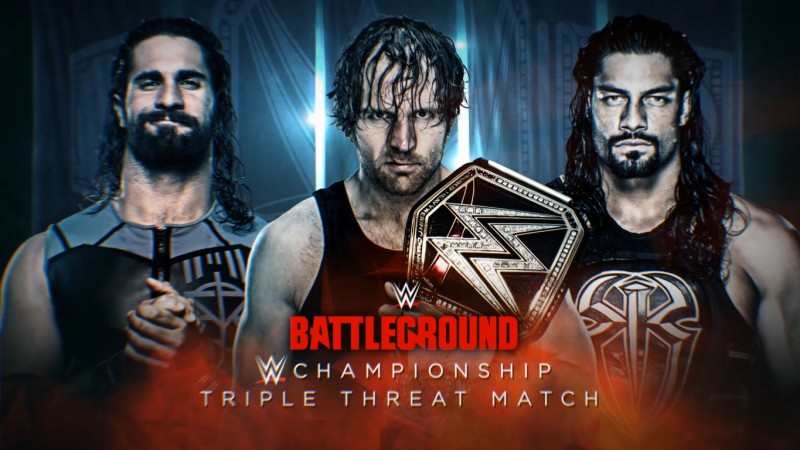 مسابقات WWE | رومن رینز vs ست رالینز vs دین امبروز بتلگراند ۲۰۱۶ 1