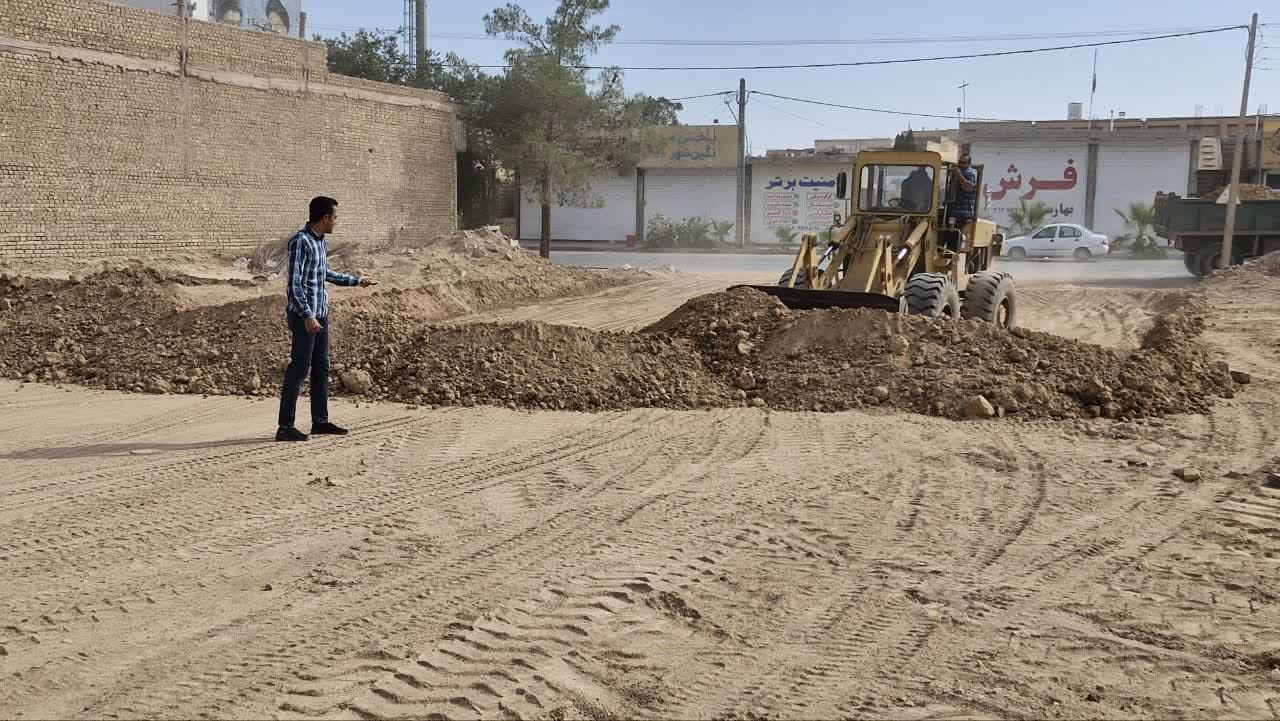آغاز عملیات خاکبرداری خیابان محله دهشاد 