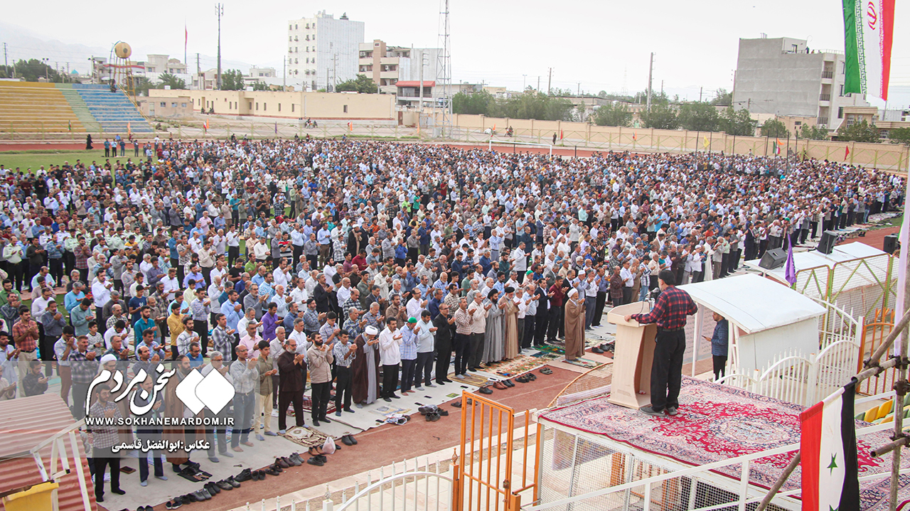 نماز عید سعید فطر در برازجان برگزار شد + تصاویر اختصاصی