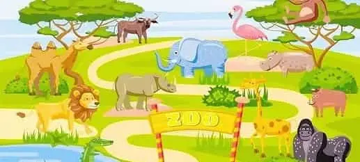 حیوانات مختلف در باغ وحش